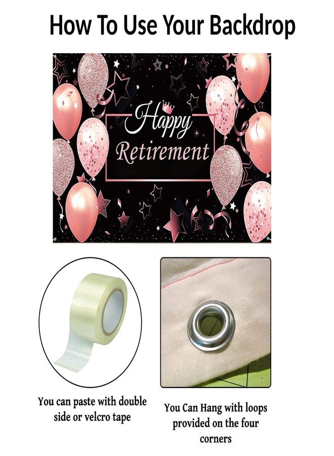 Theme My Party Retirement Party Supplies, Retirement Party Decorations with Happy Retirement Backdrop (7FT X 5FT) - Image 3